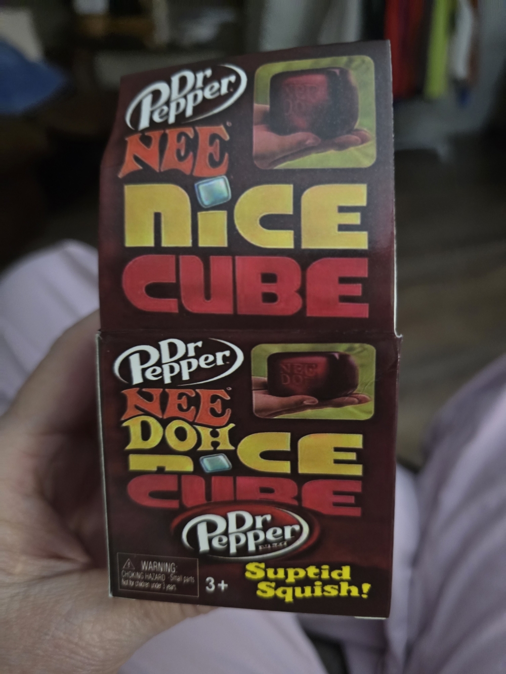 Nee Doh Ice Cube Squishy Toy - Brown